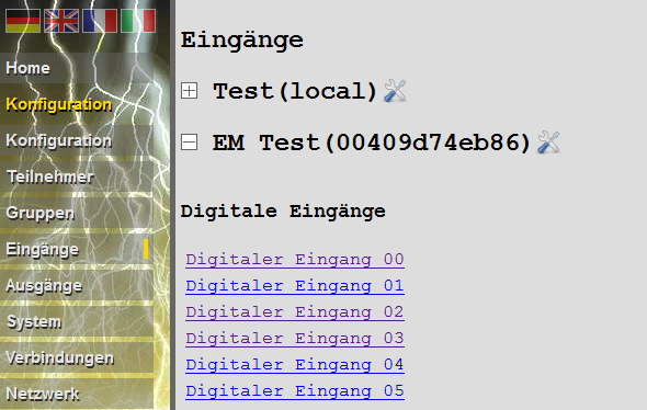 Ansicht Programmierung VOICE agent