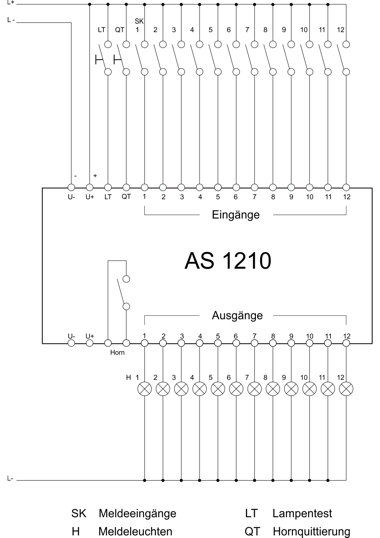 Anschlussschema Sammelmelder AS1210